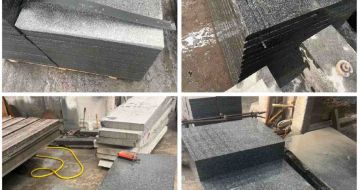 平凉 芝麻黑地铺石材