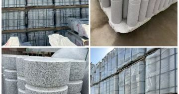 平凉 芝麻白花岗岩挡车柱、隔离柱多少钱