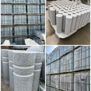 平凉 芝麻白花岗岩挡车柱、隔离柱多少钱