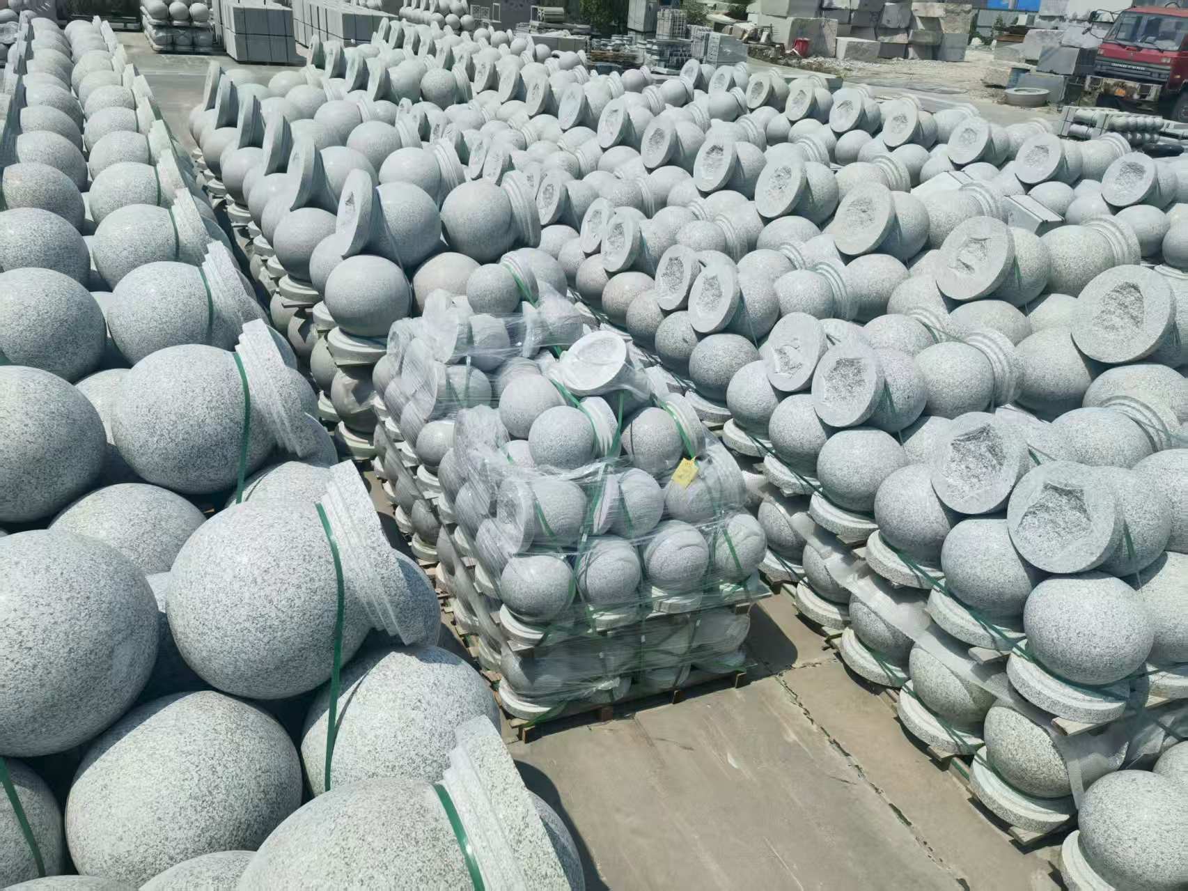 平凉 花岗岩实心圆球，石球，挡车球，挡车石，车止石，路障石。