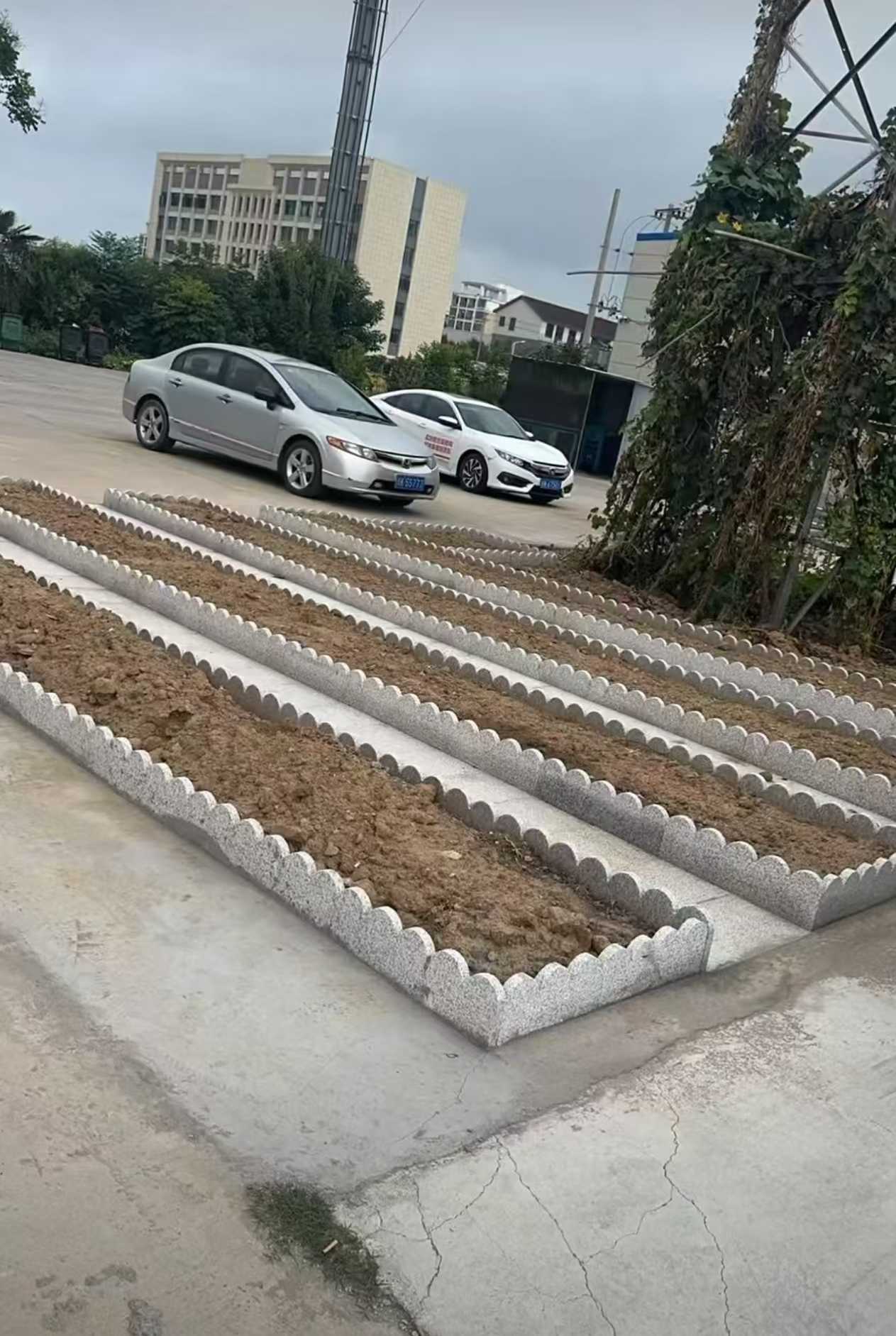 平凉 花边石、花围石、花园石安装效果