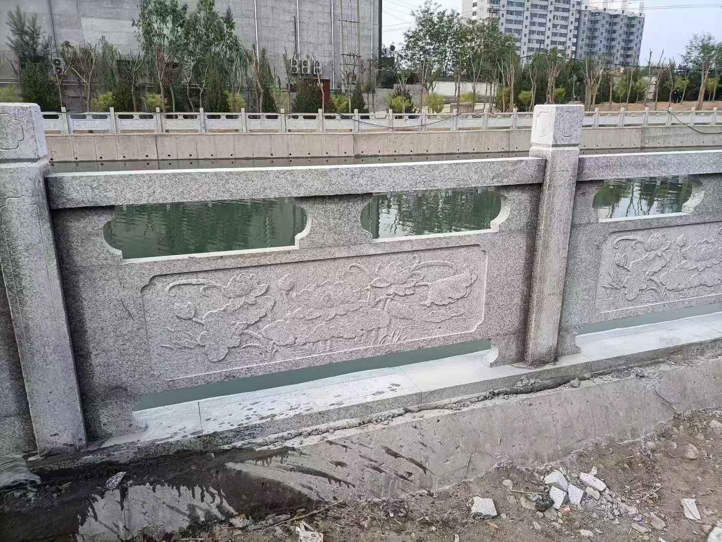 平凉 芙蓉白大花桥梁、河道,石材栏杆、围栏、护栏